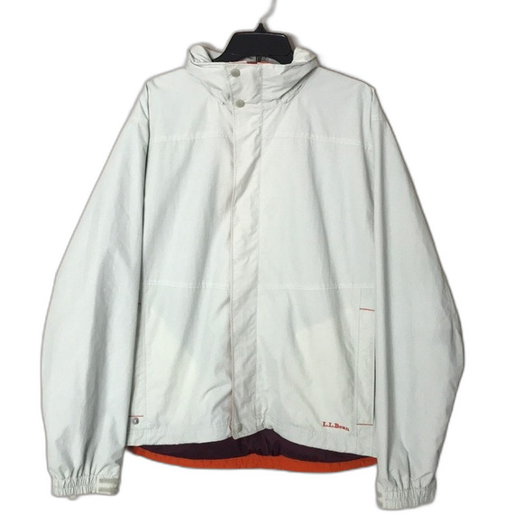 L.L. Bean mens zip up nylon jacket with zippered pockets size large outdoors - Picture 1 of 12
